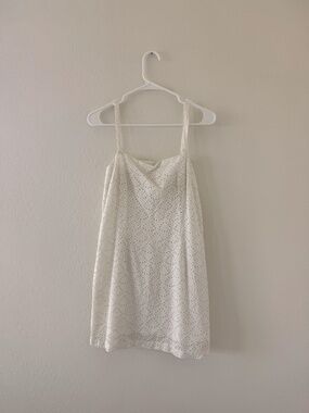 Urban Outfitters White Eyelet Lace Mini Dress Open Back Sundress